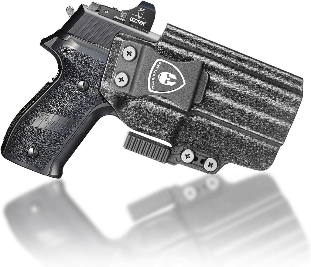IWB Kydex Holster with Claw Attachment and Optic Cut Fit P226 LEGION'' Pistol, Inside Waistband Appendix Carry P266 Holster, Adj. Cant & Retention, Right Hand|WARRIORLAND - WARRIORLAND