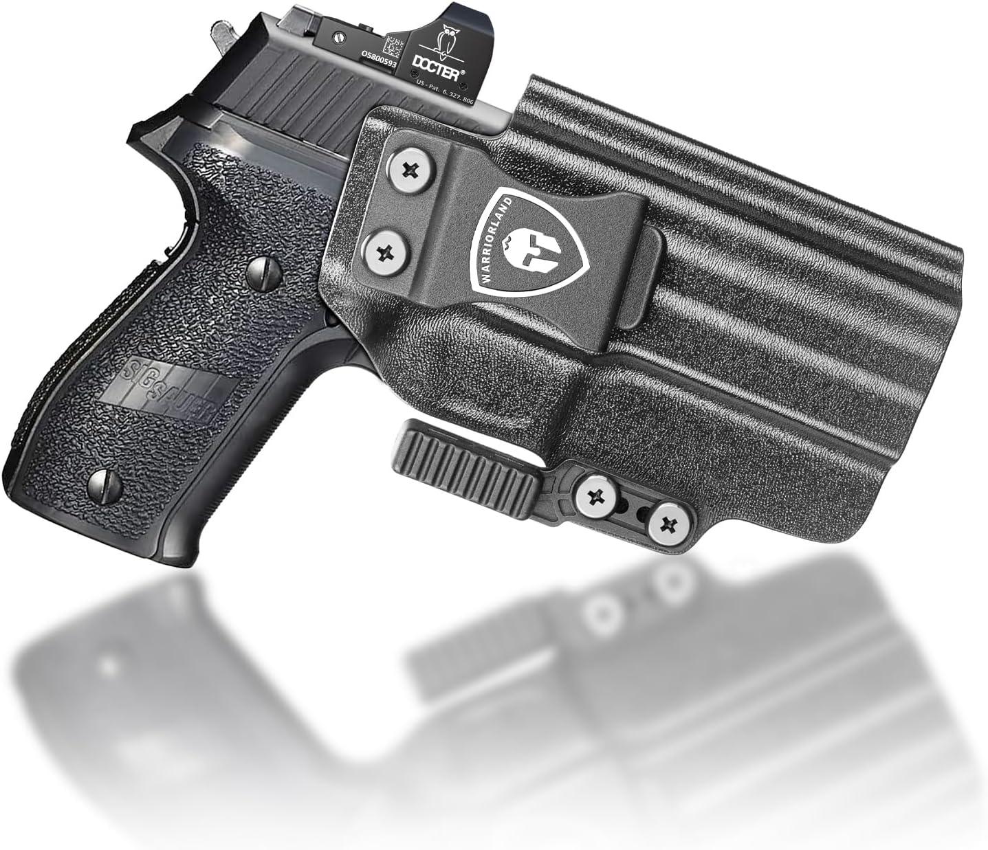 IWB Kydex Holster with Claw Attachment and Optic Cut Fit P226 LEGION'' Pistol, Inside Waistband Appendix Carry P266 Holster, Adj. Cant & Retention, Right Hand|WARRIORLAND - WARRIORLAND