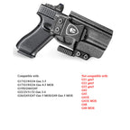 Glock 17 IWB Kydex Holster with Claw Attachment and Optic Cut: Glock 17/19/34 Gen3-5、Glock 17/19 Gen 4-5 MOS、Glock 23/22/31/32 Gen3-4,G19X /G44/45,G45 MOS Adj. Cant & Retention, Right Hand|WARRIORLAND - WARRIORLAND