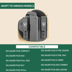 WARRIORLAND Hybrid Kydex & Nylon Holster, Optional for Sig Sauer P320 Compact / P320-M18 / P320 X Carry, Optics Cut & Open Muzzle, Concealed Carry - WARRIORLAND