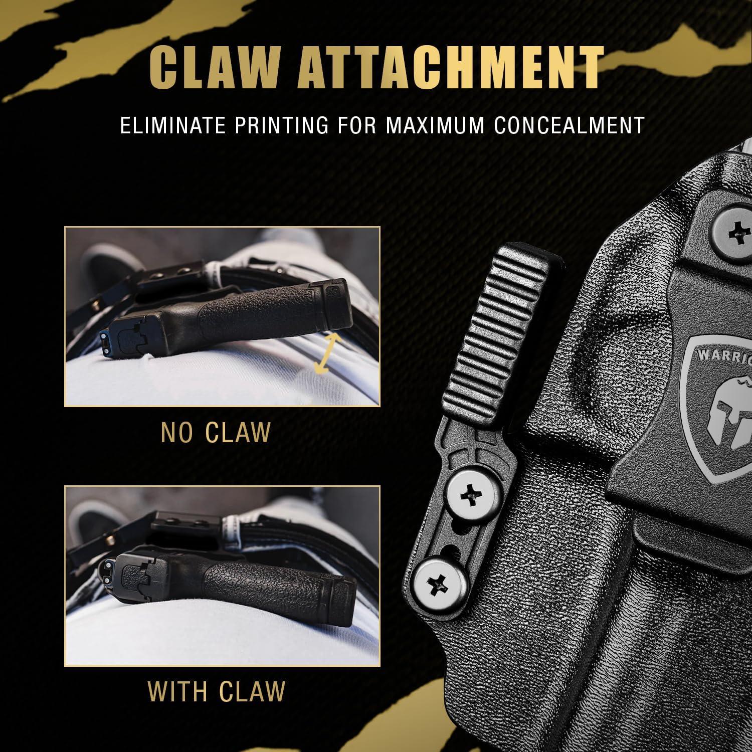 IWB Kydex Holster with Claw Attachment and Optic Cut Fit P226 LEGION'' Pistol, Inside Waistband Appendix Carry P266 Holster, Adj. Cant & Retention, Right Hand|WARRIORLAND - WARRIORLAND