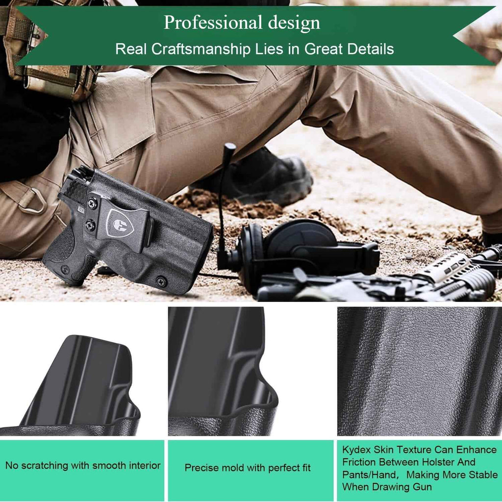 Kydex IWB Holster for Smith & Wesson M&P Shield/Plus/ .40 Pistol Right/ Left Handed | WARRIORLAND