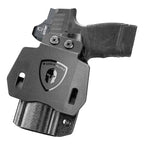 Hellcat Pro Holster OWB Kydex Holster Optics Cut: Springfield Armory Hellcat Pro & Hellcat Pro OSP Pistol, Outside Waistband Open Carry OSP Holster with 1.75 Inch Paddle, Adj. Retention & Cant, Right|WARRIORLAND - WARRIORLAND