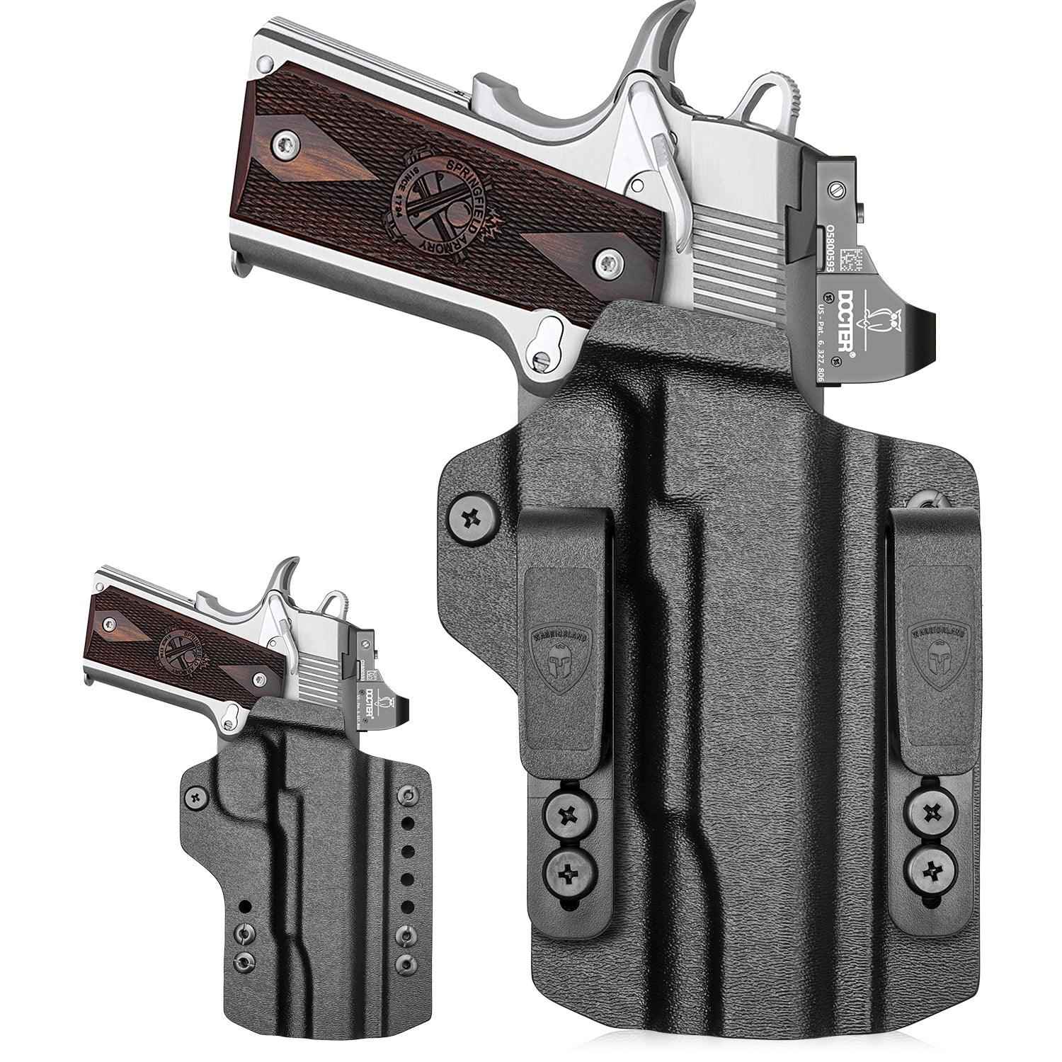 1911 IWB & OWB Convertible Holster, Fit 1911 .45ACP No Rail Pistol, Optic Ready, Adj Ride Height,Right Hand | Warriorland