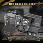 IWB Kydex Holster with Claw Attachment and Optic Cut Fit Smith & Wesson M&P Shield 9mm / .40 Pistol, Inside Waistband Appendix Carry M&P Shield 9mm Holster, Adj. Cant & Retention, Right|WARRIORLAND - WARRIORLAND