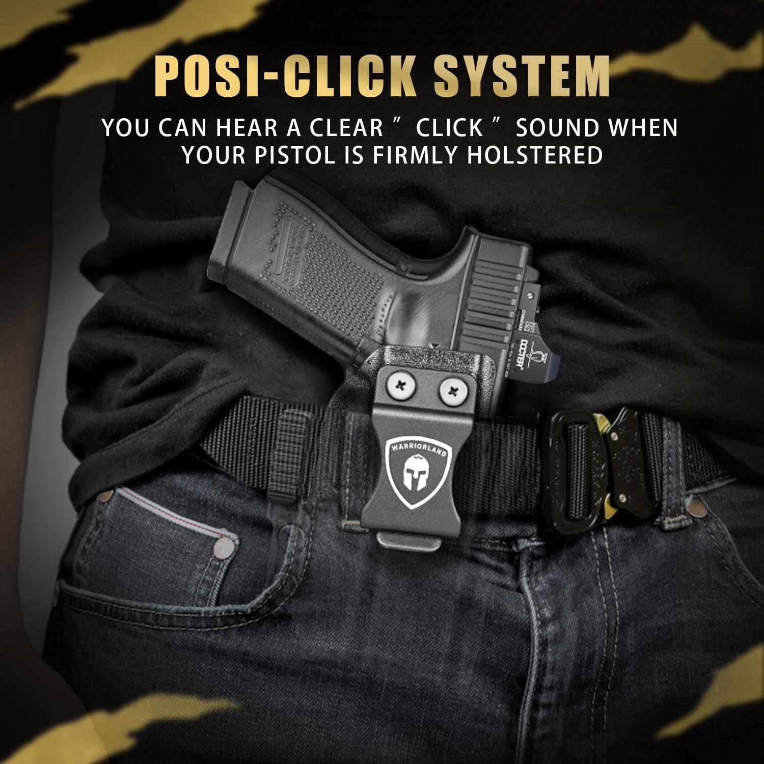 IWB Kydex Holster with Claw Attachment and Optic Cut Fit Smith & Wesson M&P Shield 9mm / .40 Pistol, Inside Waistband Appendix Carry M&P Shield 9mm Holster, Adj. Cant & Retention, Right|WARRIORLAND - WARRIORLAND