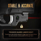 WARRIORLAND WLS-104 Laser Sight Designed to fit Glock 17/19/19X/23/31/32/44/45, Red Laser Sight with Power Indicator, Custom-made Kydex Holster Included, Windage and Elevation Adjustment