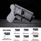 Kydex IWB Holster Glock 17 19 23 26 Right/Left Handed - WARRIORLAND Premium Concealed Carry Solution