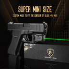 Green Laser Sight Designed to Fit Glock 43X MOS with Holster Combo, Green Beam Sight with Power Indicator, Custom-Made IWB Kydex Right Hand Holster, WLS-100G w/ G43X MOS Holster|WARRIORLAND - WARRIORLAND