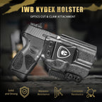 IWB Kydex Holster with Claw Attachment and Optic Cut Fit Taurus G2C Taurus G3C Taurus G3C TORO Taurus G3 Taurus PT111 Millennium G2 Taurus PT140 Millennium G2 Holster, Adj. Cant & Retention, Right Hand|WARRIORLAND - WARRIORLAND