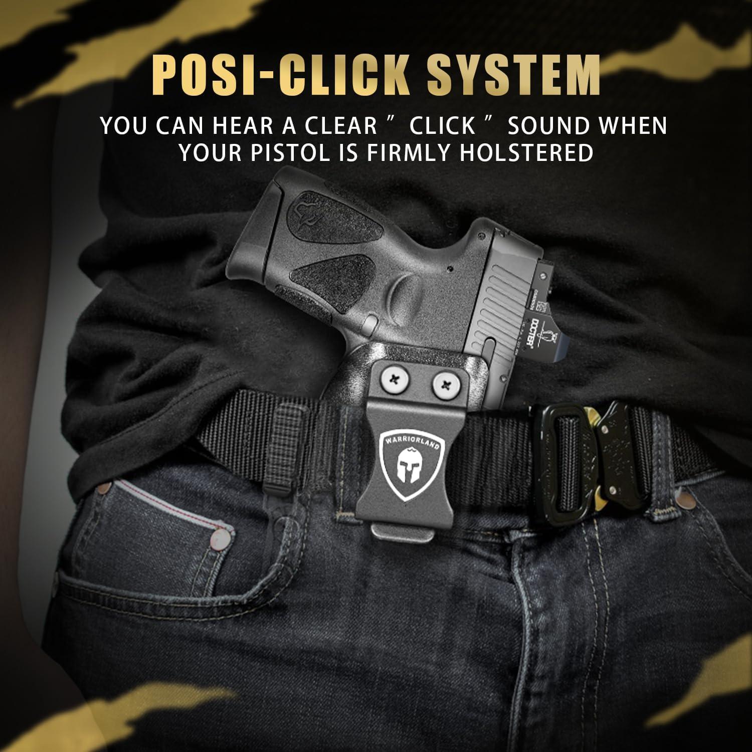 IWB Kydex Holster with Claw Attachment and Optic Cut Fit Taurus G2C Taurus G3C Taurus G3C TORO Taurus G3 Taurus PT111 Millennium G2 Taurus PT140 Millennium G2 Holster, Adj. Cant & Retention, Right Hand|WARRIORLAND - WARRIORLAND