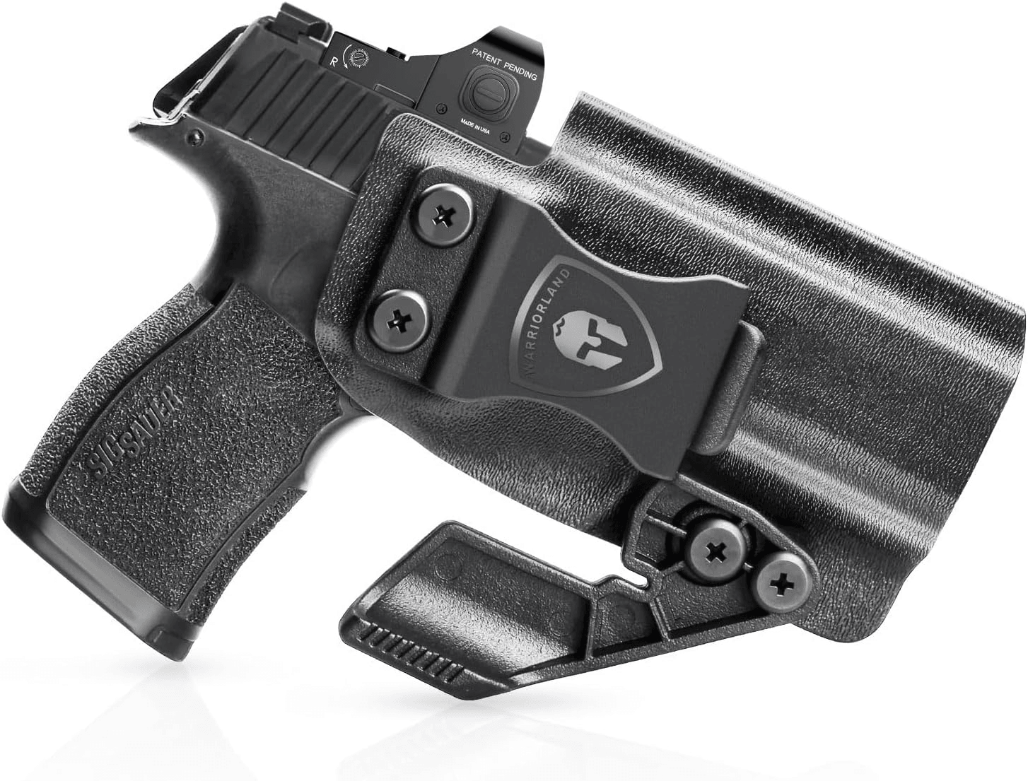 P365 X Macro Holster IWB Kydex Holster Optics Cut Fit: Sig Sauer P365-XMACRO, Inside Waistband Appendix Carry Holster Sig P365 X Macro, Adj. Retention & Cant, Right Hand|WARRIORLAND - WARRIORLAND