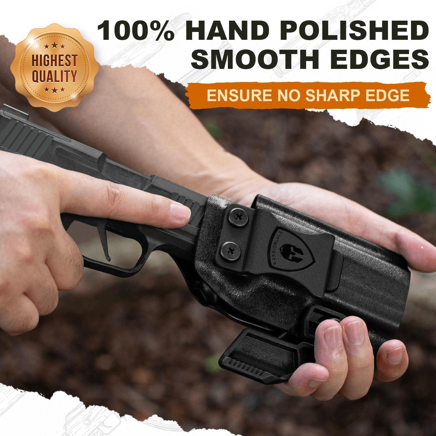 P365 X Macro Holster IWB Kydex Holster Optics Cut Fit: Sig Sauer P365-XMACRO, Inside Waistband Appendix Carry Holster Sig P365 X Macro, Adj. Retention & Cant, Right Hand|WARRIORLAND - WARRIORLAND