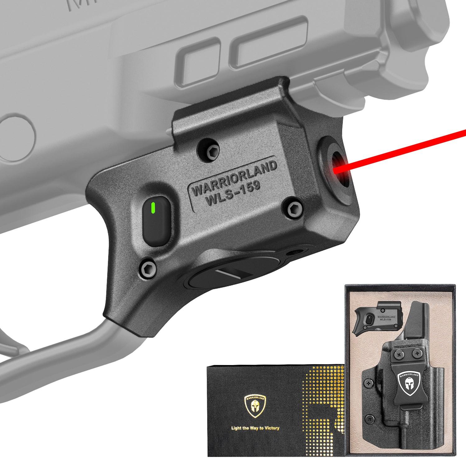 WARRIORLAND Red Laser Sight Fit M&P 9mm / 380 Shield EZ with Kydex Holster, First Red Beam Sight with Power Indicator, M&P 9mm Shield EZ Laser with IWB Holster, WLS-159 w/MP Shield 9 EZ Holster - WARRIORLAND