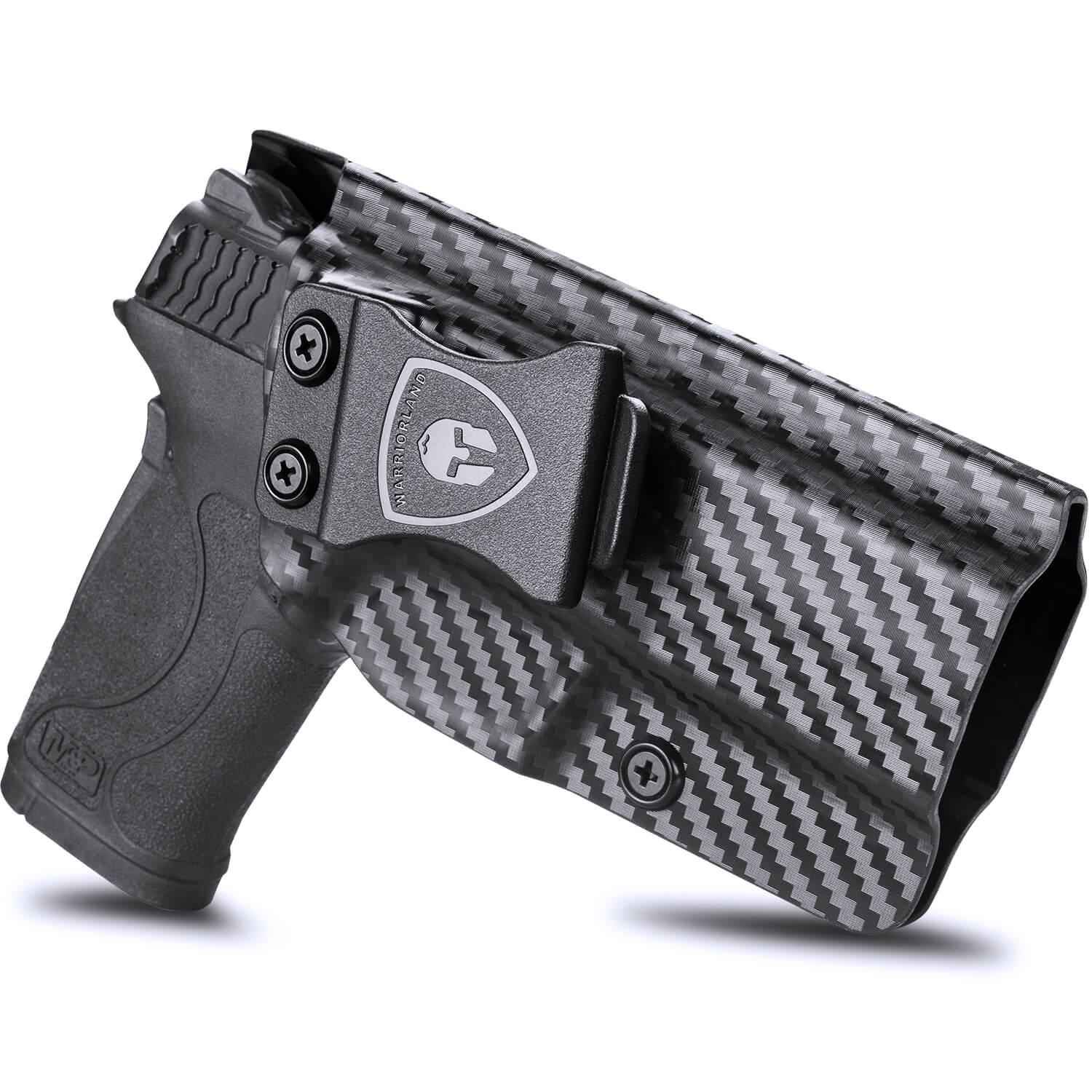 Carbon Fiber Kydex Smith & Wesson M&P Shield 9mm 380 EZ IWB Holster  | WARRIORLAND