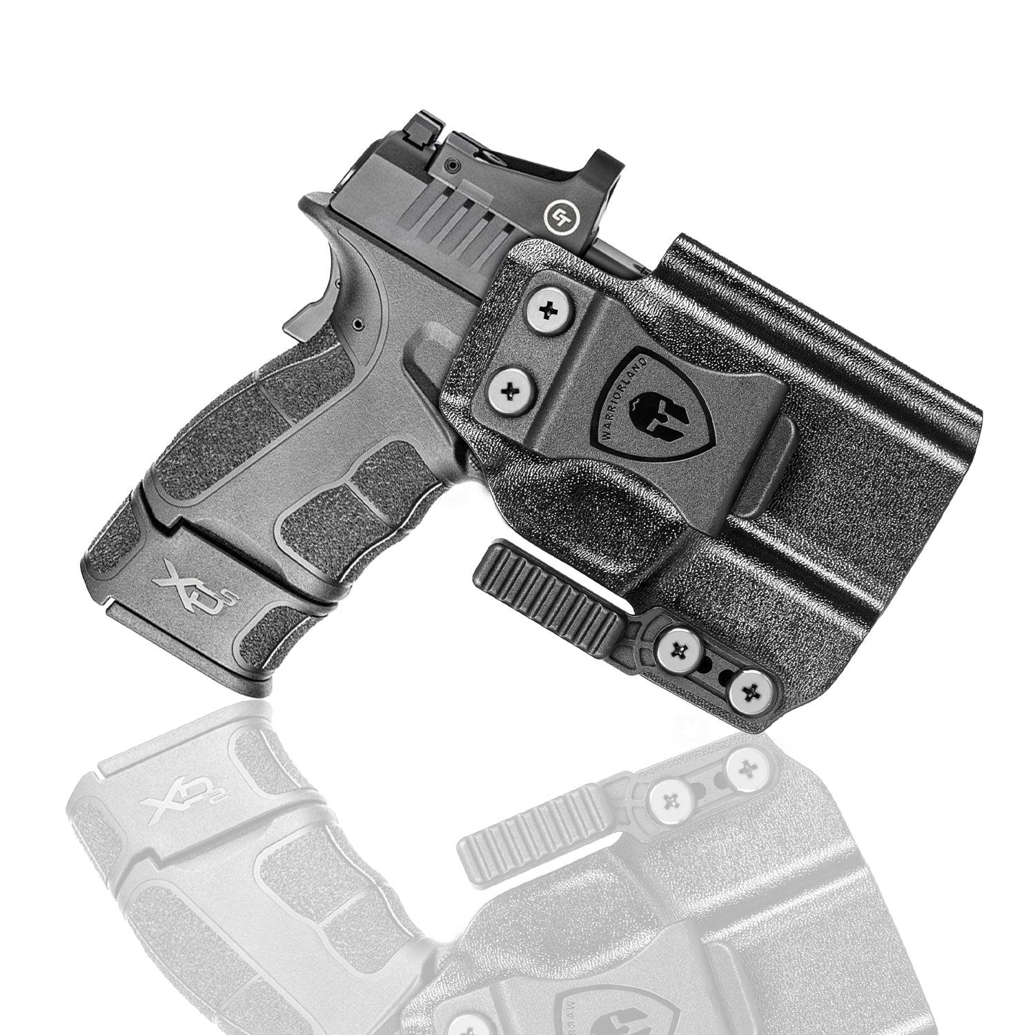 IWB Kydex Holster with Claw Attachment and Optic Cut Fit Springfield XD-S 3.3'' Pistol, Inside Waistband Appendix Carry XDS Holster, Adj. Cant & Retention, Right Hand|WARRIORLAND - WARRIORLAND