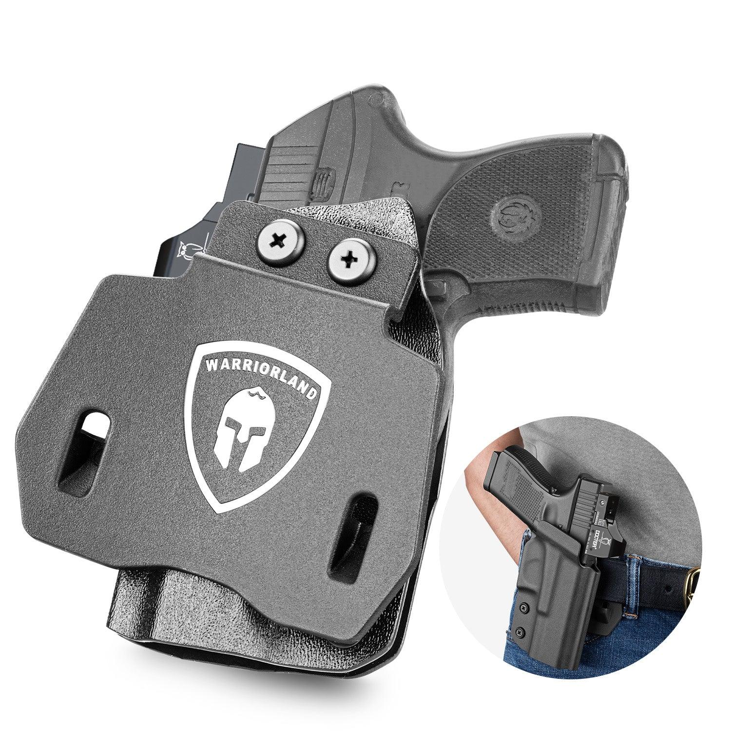 OWB Holster Optics Cut Fit Ruger LCP Max Pistol, Outside Waistband Open Carry Max .380 Holster with 1.75 Inch Paddle, Adj. Retention & Cant, Right Hand|WARRIORLAND - WARRIORLAND