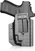 IWB Kydex Holster for Glock 19 with TLR7/ TLR7A, Fit Glock 17/19 Gen 3-5, 23/32 Gen 3-4 & 19X/ 44/45, Inside Waistband Conceal Carry, Optic Cut, Adj. Cant & Retention, Right Hand - WARRIORLAND