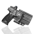 IWB Kydex Holster with Claw Attachment and Optic Cut Fit Smith & Wesson M&P 9mm / .40 Pistol, Inside Waistband Appendix Carry M&P 9mm Holster, Adj. Cant & Retention, Right Hand|WARRIORLAND - WARRIORLAND