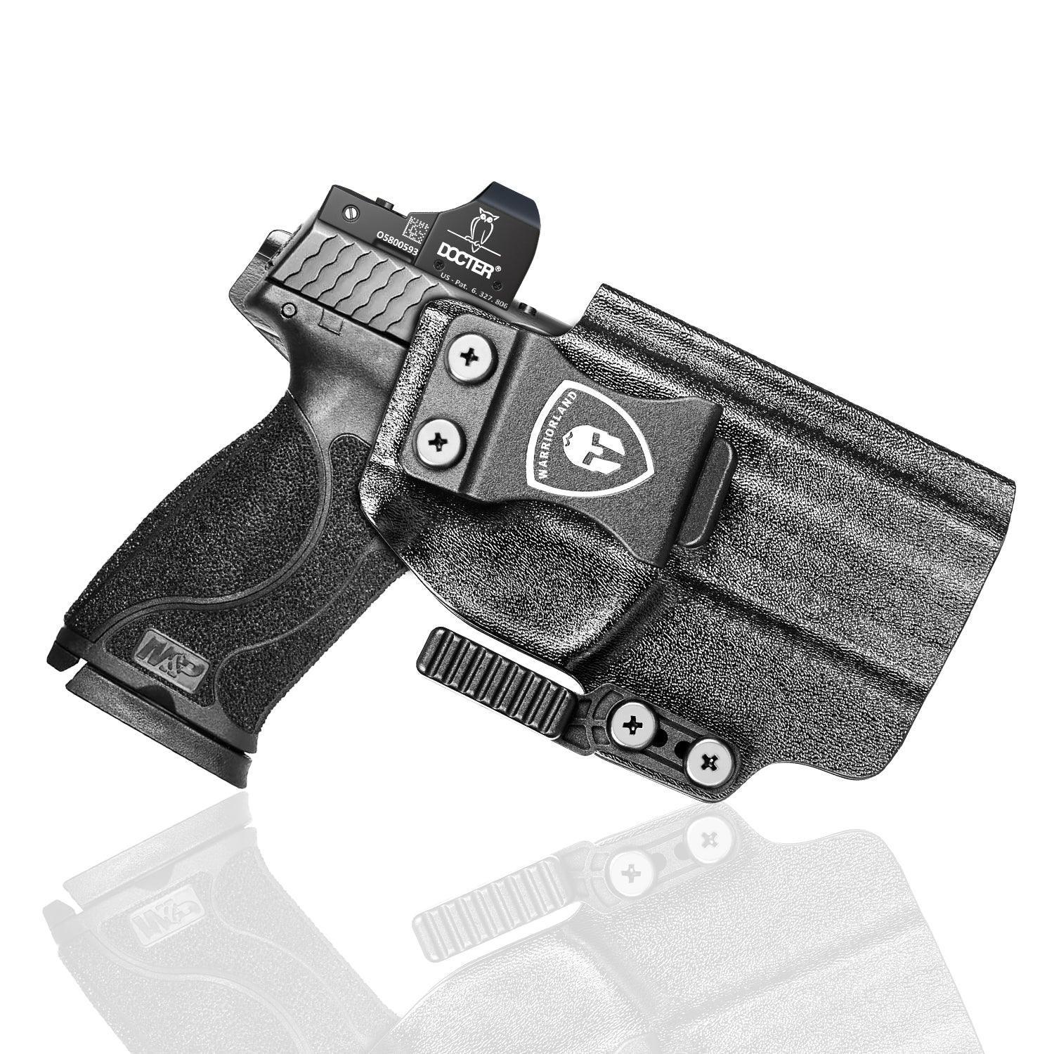 IWB Kydex Holster with Claw Attachment and Optic Cut Fit Smith & Wesson M&P 9mm / .40 Pistol, Inside Waistband Appendix Carry M&P 9mm Holster, Adj. Cant & Retention, Right Hand|WARRIORLAND - WARRIORLAND