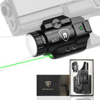WARRIORLAND MB3 Pistol Light and Custom Kydex Holster, Fit for S&W SD9 VE / SD40 VE, Compact 500 Lumens Universal Rail Mounted Tactical Weapon Light with Green Laser & White LED, Power Indicator - WARRIORLAND