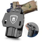 G23 Holster OWB Kydex Holster Optics Cut Fit G23 Gen 1-5 Pistol, Outside Waistband Open Carry G23 Gen 5 Holster with 1.75 Inch Paddle, Adj. Retention, Right Hand/Left Hand|WARRIORLAND - WARRIORLAND