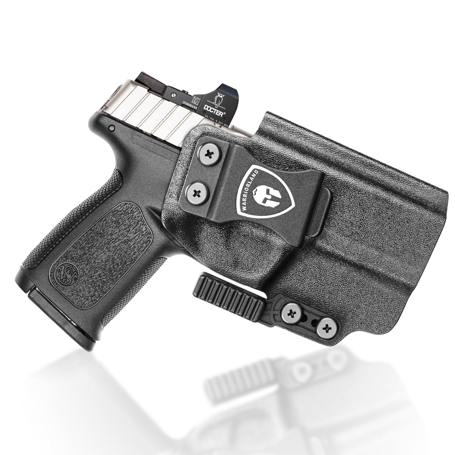 IWB Kydex Holster with Claw Attachment and Optic Cut Fit Smith & Wesson SD9VE & SD40VE Pistol, Inside Waistband Appendix Carry SD9 VE Holster, Adj. Cant & Retention, Right Hand|WARRIORLAND - WARRIORLAND