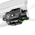 WARRIORLAND MA1 800 Lumens Tactical Gun Light: Green Laser & White LED Combo | Built-in Status Screen | 3 Working Modes | Universal Rail Mount for 100+ Full-Size & Compact Pistols | Magnetic USB Rechargeable