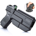 Level II Retention Thumb Release OWB Holster Glock 19/23/32/44 (Gen3-5), G19X/45 Polymer Holster with Red Dot Optics Cut
