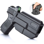 Level II Retention Thumb Release OWB Holster Glock 19/23/32/44 (Gen3-5), G19X/45 Polymer Holster with Red Dot Optics Cut