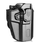 Universal OWB Holster Fit most Gun type Outside Waistband Carry Holster, Adjustable Retention, Index Finger Release,Right Hand - WARRIORLAND