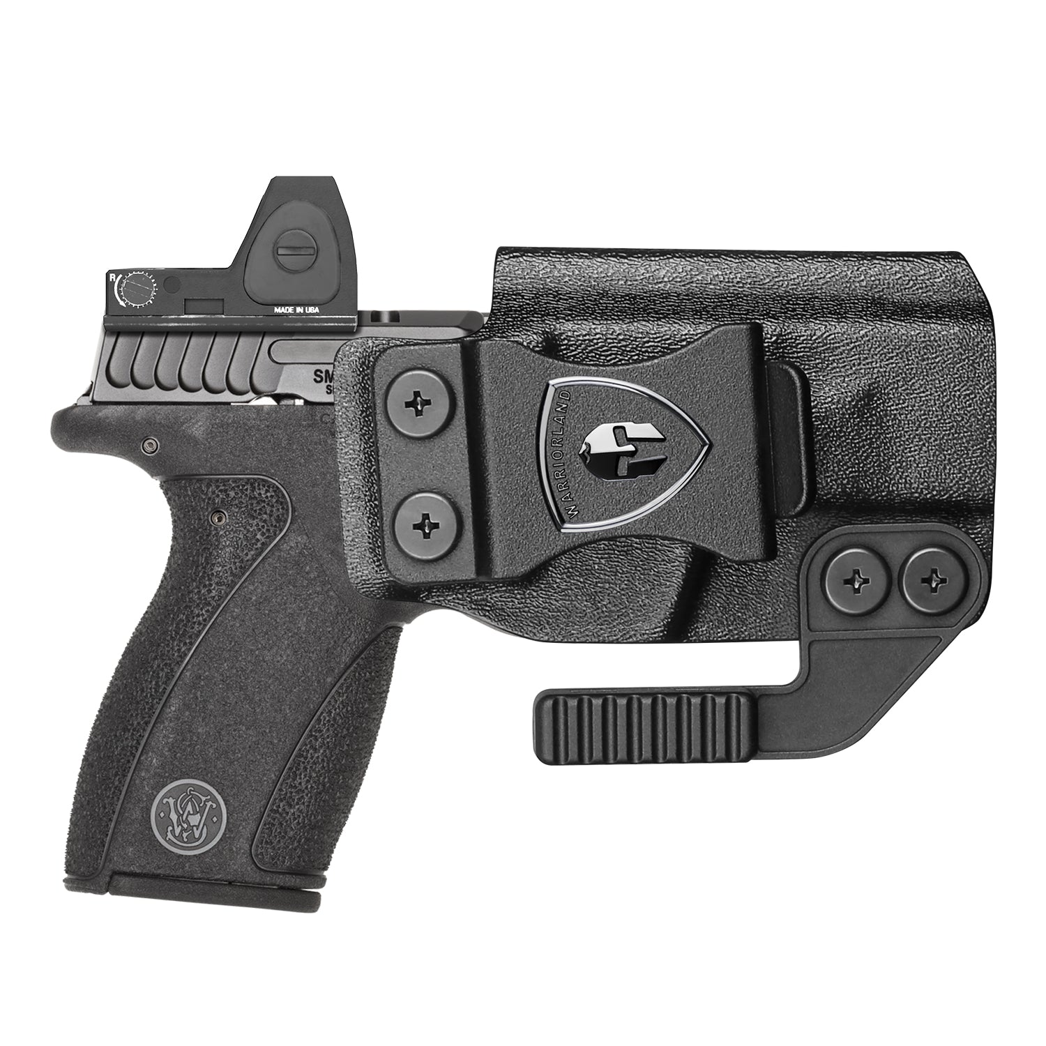 WARRIORLAND IWB Kydex Holster Compatible with S&W Bodyguard 2.0 – Concealed Carry Holster with Optic Cut, Claw, Adjustable Cant, Audible Lock, Inside Waistband Carry, Right Hand Draw - WARRIORLAND