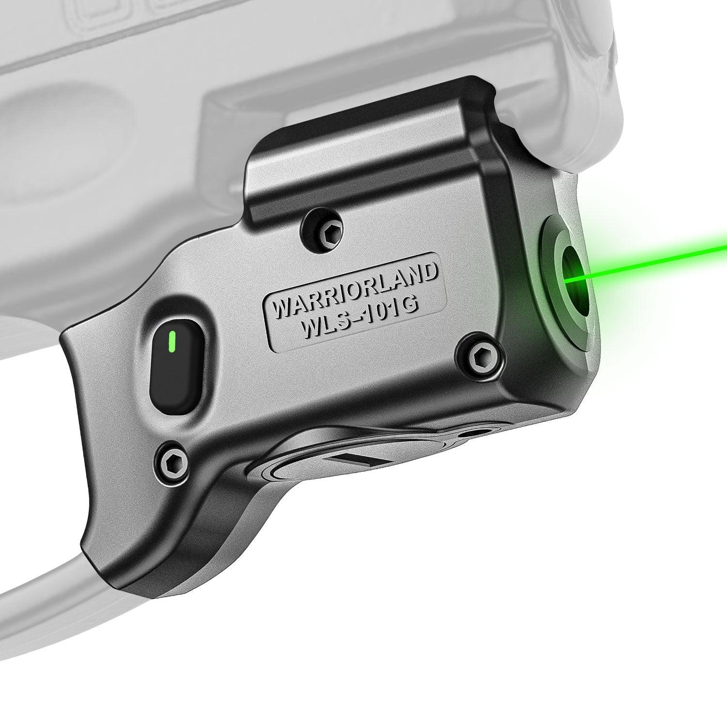 WARRIORLAND Green Laser Sight Tailored Fit Taurus G2C / Taurus G3C / Millennium G2 PT111 & PT140/Taurus G3, Ultra Compact G2C Beam Sight, Gun Sight with Ambidextrous On/Off Switch & Power Indicator, WLS-101G - WARRIORLAND