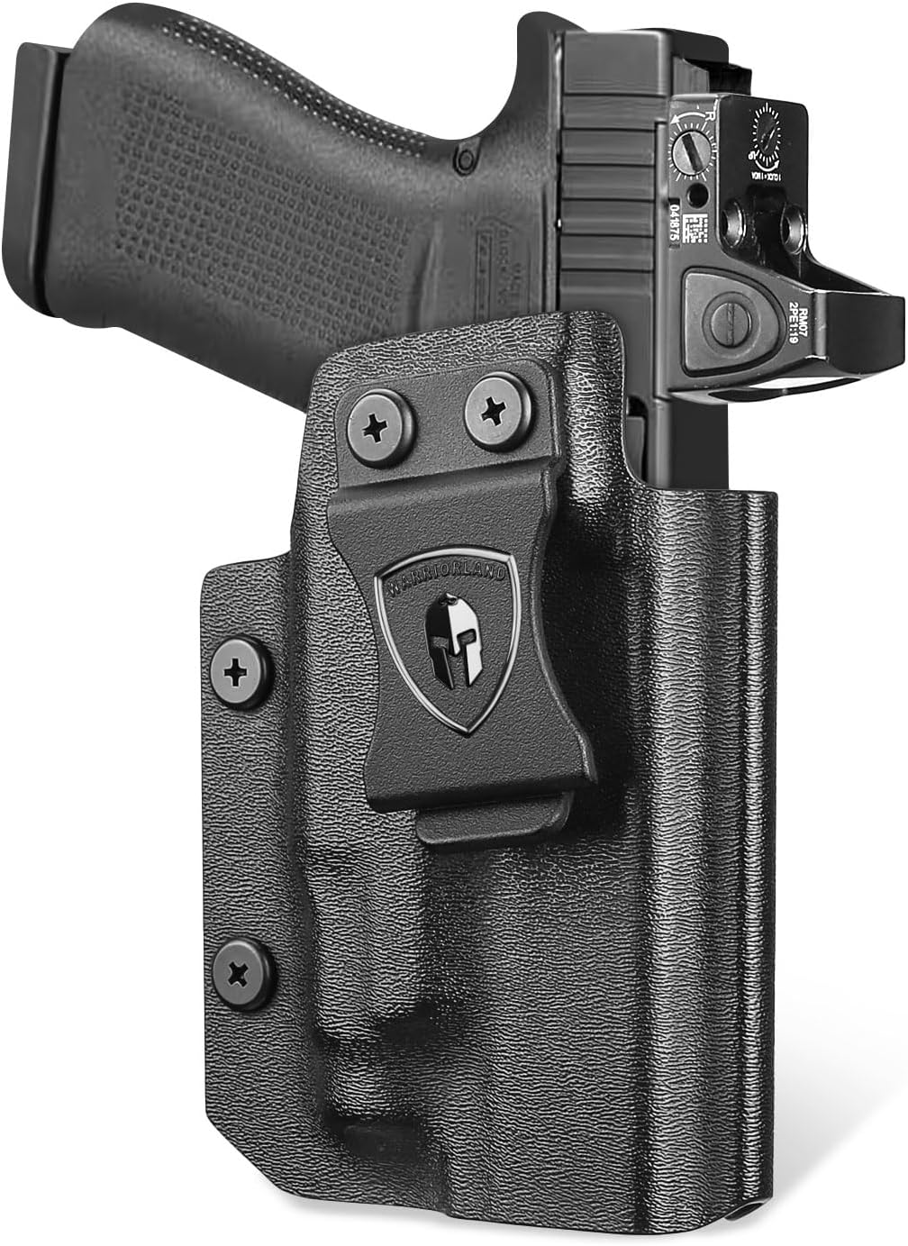 WARRIORLAND IWB Kydex Holster for Glock 43X MOS / 48 MOS with TLR-7X Sub or TLR-7 HL-X Sub – Optic Cut | Full Sweat Guard | Posi-Click Retention | Adj. Cant & Retention, Right Hand - WARRIORLAND