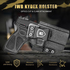 IWB Kydex Holster with Claw Attachment and Optic Cut Fit Taurus G3 Pistol, Inside Waistband Appendix Carry 9mm G3 Holster, Adj. Cant & Retention, Right Hand|WARRIORLAND - WARRIORLAND