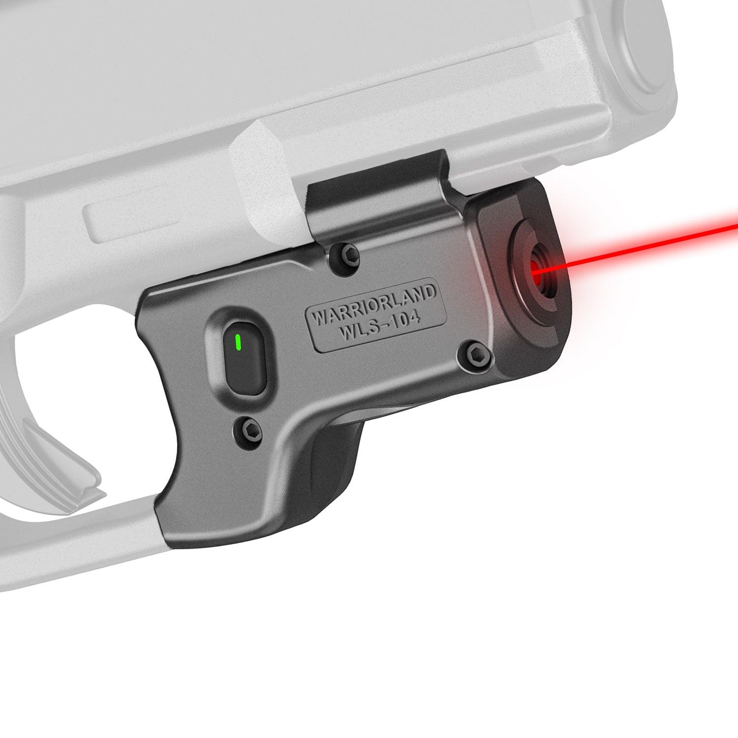 Red Laser Sight Compatible with Glock 17/19 Gen 3-5, G23/31/32 Gen 3-4 & G19X/44/45, Ultra Compact G19 Beam Sight, Gun Sight with Ambidextrous On/Off Switch & Power Indicator, WLS-104|WARRIORLAND - WARRIORLAND