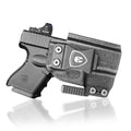IWB Kydex Holster with Claw Attachment and Optic Cut Fit G26 Gen 1-5 / G27 & G33 Gen 3-4 Pistol, Inside Waistband Appendix Carry G26 Holster, Adj. Cant & Retention, Right Hand|WARRIORLAND - WARRIORLAND