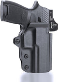 WARRIORLAND OWB KYDEX Holster Thumb Release & Optics Cut Fit: Sig P320 Compact M18 / P320 Full Size M17 / P320-XFIVE Legion, Outside Waistband 360 Degree Adj. Fits 1.5"-2.25" Belt, Right Hand - WARRIORLAND