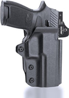 WARRIORLAND OWB KYDEX Holster Thumb Release & Optics Cut Fit: Sig P320 Compact M18 / P320 Full Size M17 / P320-XFIVE Legion, Outside Waistband 360 Degree Adj. Fits 1.5"-2.25" Belt, Right Hand - WARRIORLAND
