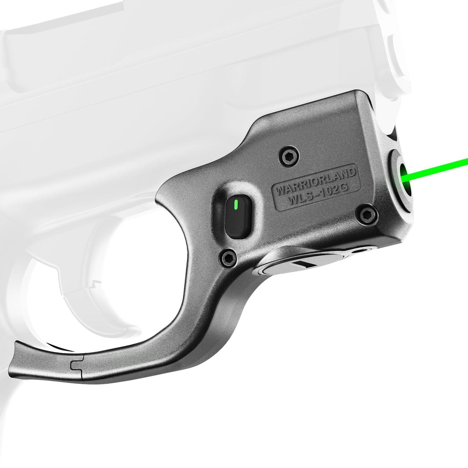 Green Laser Sight Tailored Fit M&P Shield 9mm/.40 Pistol (Not Fit M&P Shield Plus), Ultra Compact Shield 40 Beam Sight, Gun Sight with Ambidextrous On/Off Switch & Power Indicator, WLS-102G|WARRIORLAND - WARRIORLAND