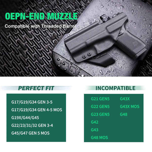 GLOCK Holster for Fat Guys with Claw and Red Dot Optics Cut for Gen3-5 Models | WARRIORLAND