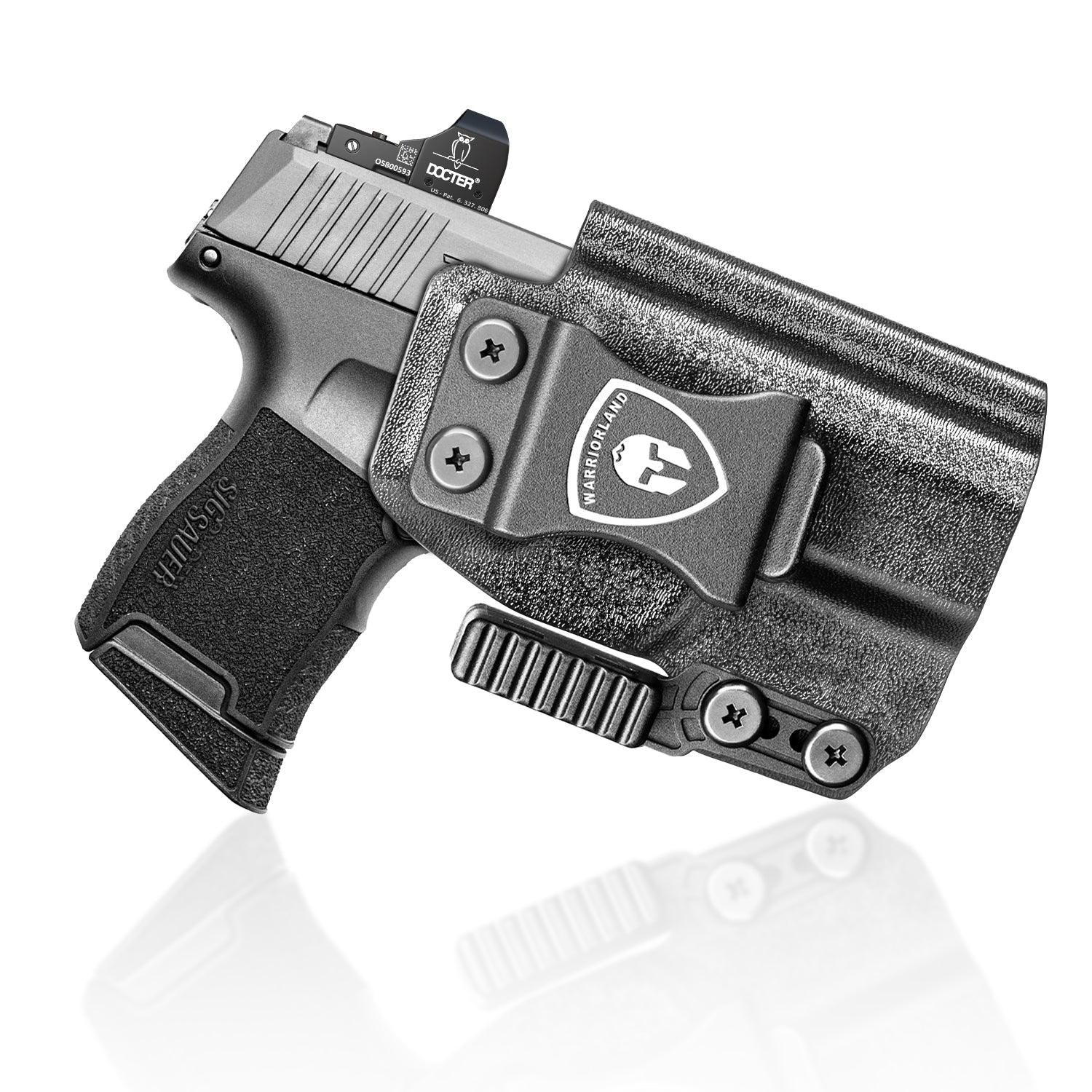 Sig P365 IWB Kydex Holster with Claw Attachment and Optic Cut: Sig Sauer P365 P365 XL P365 SAS P365X P365.380 ACP P365 ROSE.380 ACP, Inside Waistband Appendix Carry P365 Holster, Adj. Cant & Retention, Right Hand|WARRIORLAND - WARRIORLAND