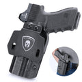 WARRIORLAND Compatible with Glock 20 21 22 Holster OWB Kydex Holster Optics Cut: G21 / G20 (Gen 3 4 5) & G22 Gen 5, Outside Waistband Open Carry G21 Holster with 1.75 Inch Paddle, Adj. Retention - WARRIORLAND