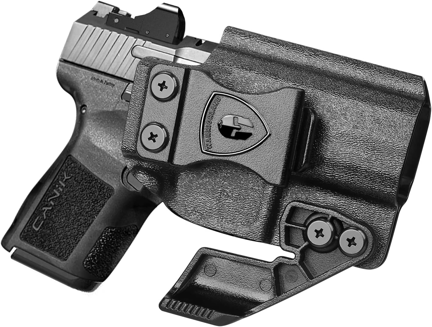 WARRIORLAND IWB Kydex Holster, Designed Exclusively and Solely for Canik Mete MC9 / Mete MC9L Pistol, w/Claw & Optics Cut, Inside Waistband Concealed Carry Holster, Adj. Retention & Cant, Right Hand - WARRIORLAND