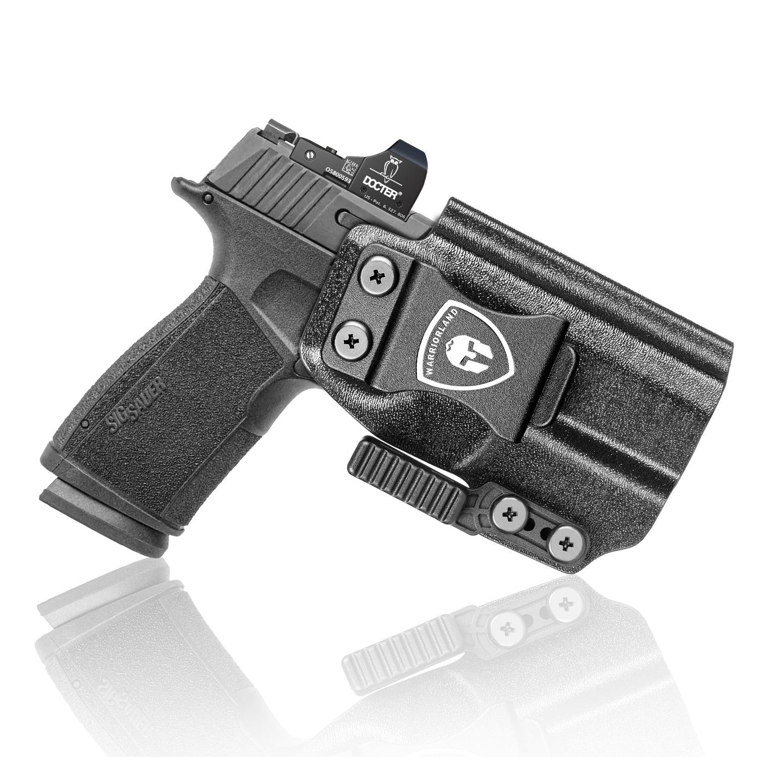 Sig P365X-Macro IWB Kydex Holster with Claw Attachment and Optic Cut: Sig Sauer P365XMACRO, Inside Waistband Appendix Carry P365 X Macro Holster, Adj. Cant & Retention, Right Hand|WARRIORLAND - WARRIORLAND