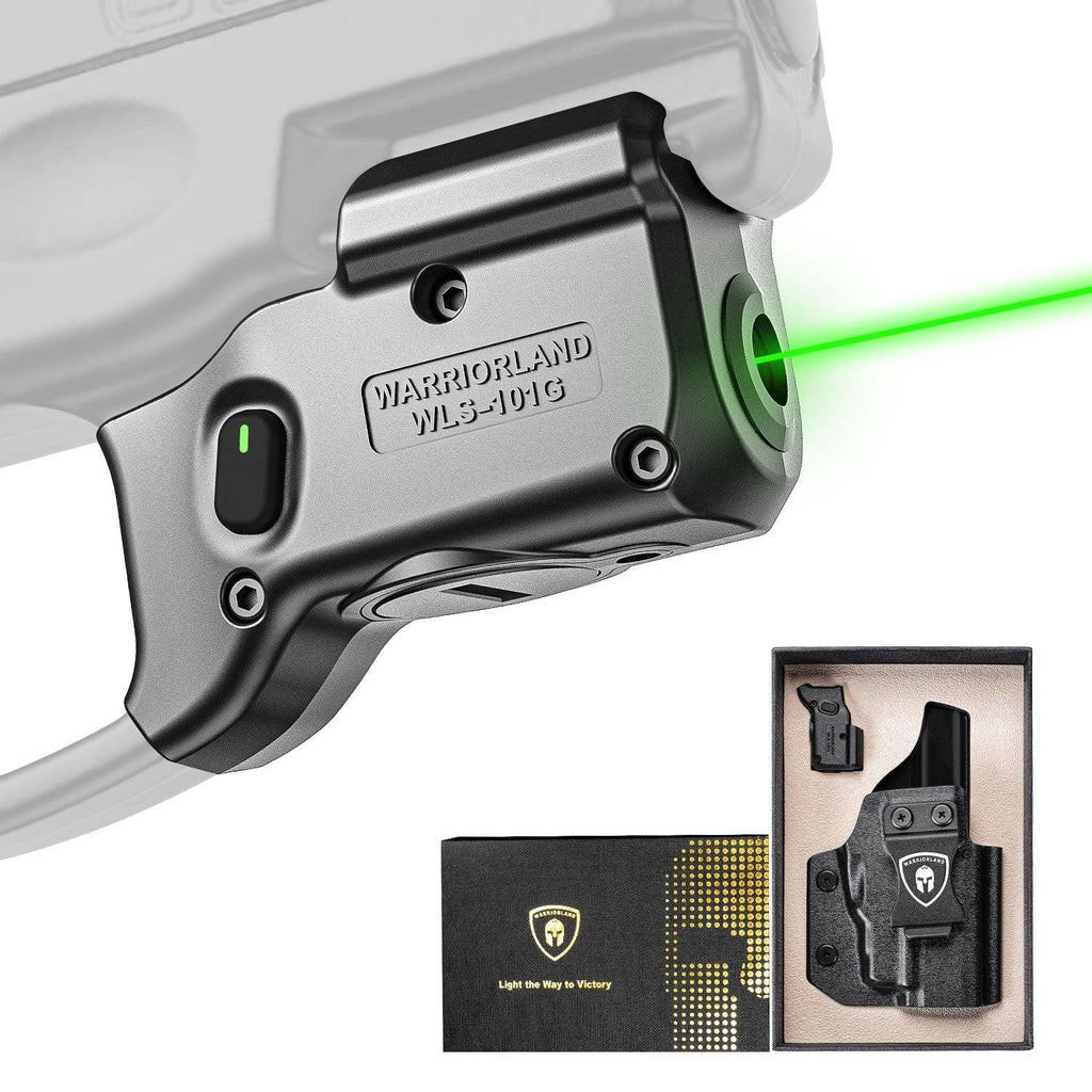 WLS-101G Green Laser Sight and Kydex Holster Combo Tailored Fit Taurus G2C/G3C/PT111 Millennium G2/PT140, Ultra Compact G2C Beam Sight, Gun Sight with Ambidextrous On/Off Switch & Power Indicator|WARRIORLAND - WARRIORLAND