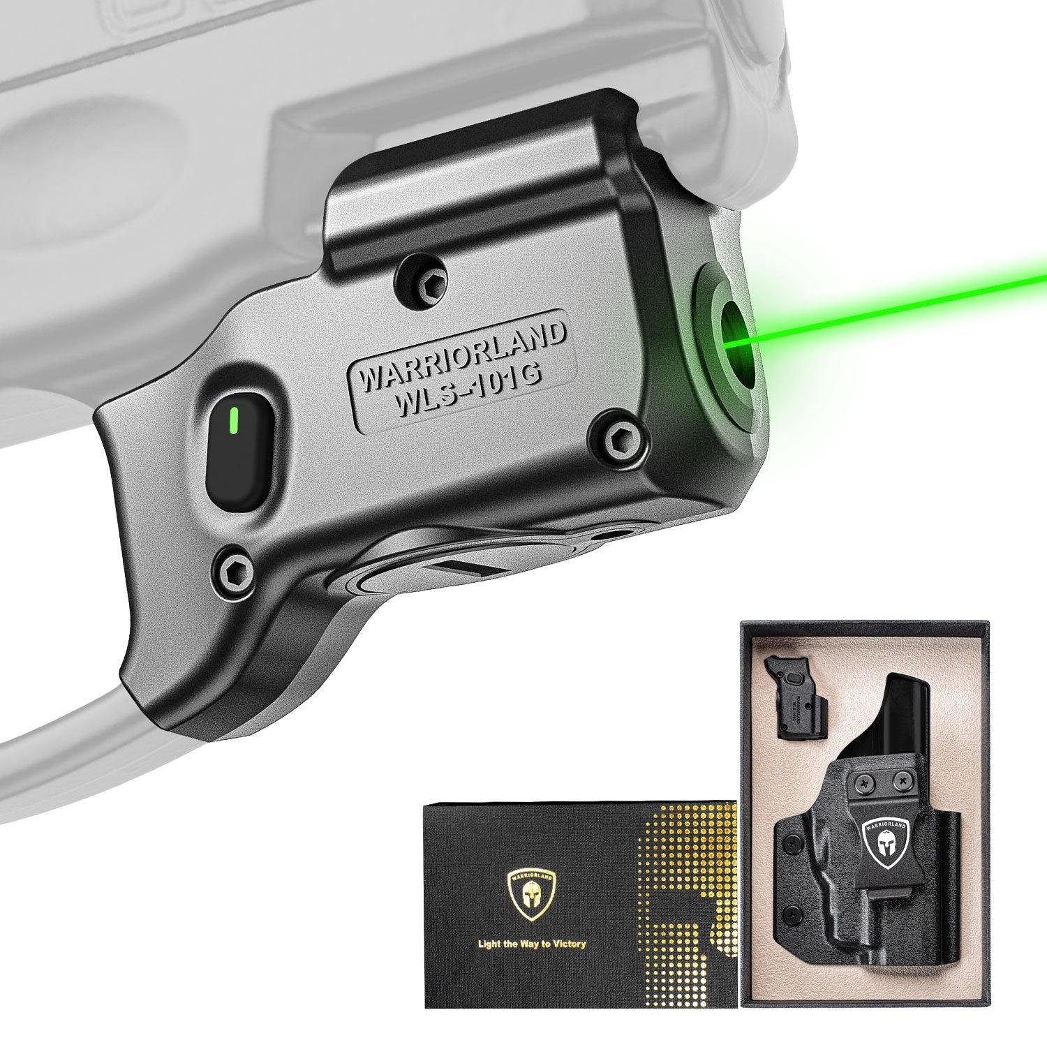 WLS-101G Green Laser Sight and Kydex Holster Combo Tailored Fit Taurus G2C/G3C/PT111 Millennium G2/PT140, Ultra Compact G2C Beam Sight, Gun Sight with Ambidextrous On/Off Switch & Power Indicator|WARRIORLAND - WARRIORLAND