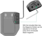 Universal Mag Carrier IWB OWB with 1.75 Inch Steel Clip 9mm/.40/.45ACP/.380 Single Double Stack
