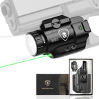 WARRIORLAND MB3 Pistol Light and Kydex Holster, Fit for S&W M&P 9 M2.0/M1.0 Compact 4.0'', Compact 500 Lumens Universal Rail Mounted Tactical Weapon Light with Green Laser & White LED, Power Indicator - WARRIORLAND