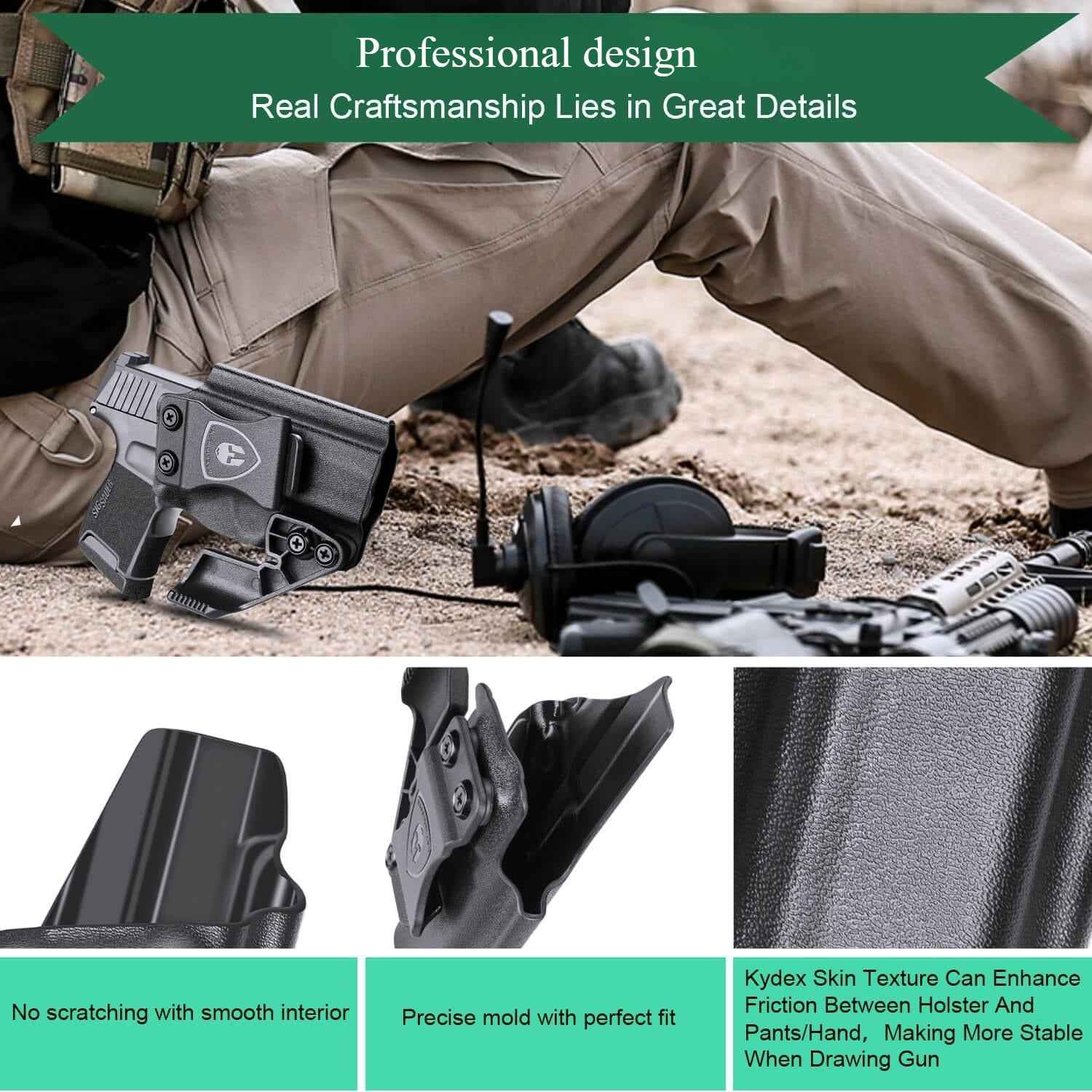 Claw Holster for Sig Sauer P365XL, IWB Inside Waistband Carry, Optic Ready, Right Hand | WARRIORLAND